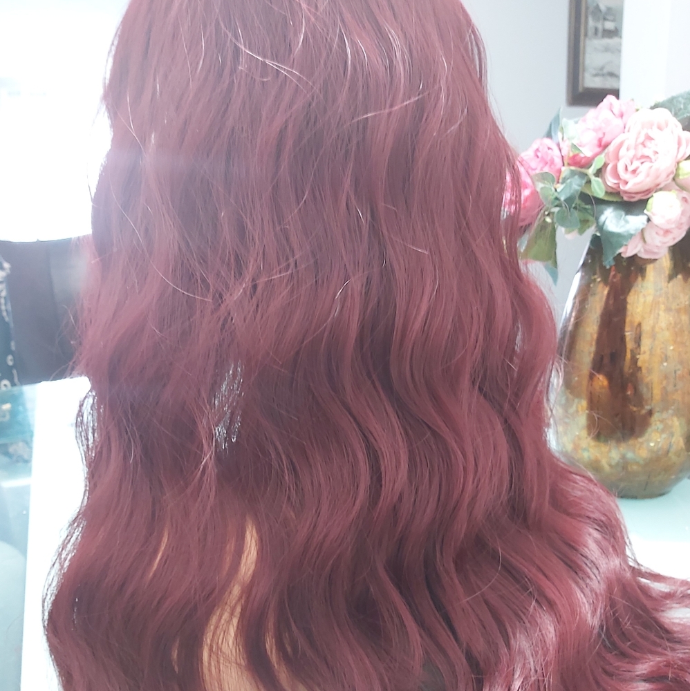 26" Red Wave Synthetic wig